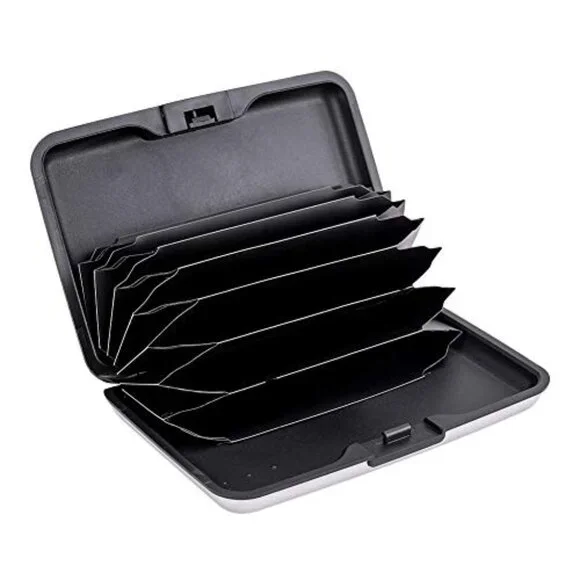 Mini RFID Aluminum Wallet Credit Cards Holder Business Card Case Metal ID Case f