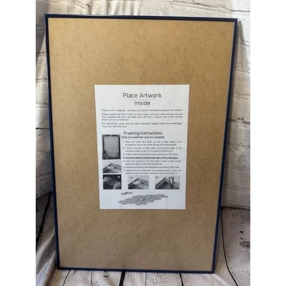 16 x‎ 24 Navy Blue Aluminum Poster Picture Frame NEW 40.6 x 61 cm