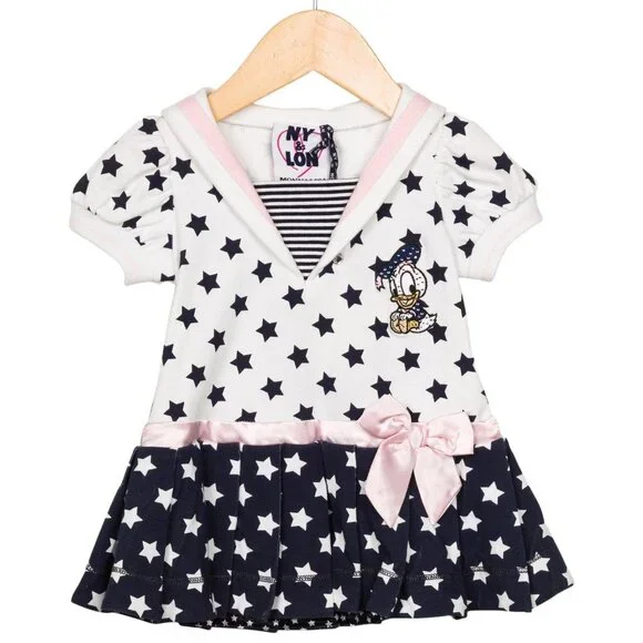 MONNALISA Girls' Pleated‎ Star Print Dress w/ Tags