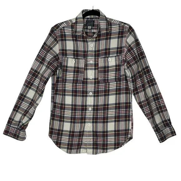 J.Crew‎ Shirt Men's XS Plaid Long Sleeve Classic Office Top