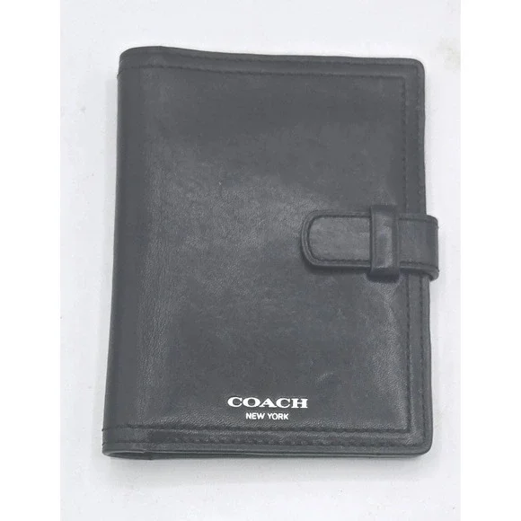 Authentic Coach New York Black‎ Leather Organizer/Planner/Wallet
