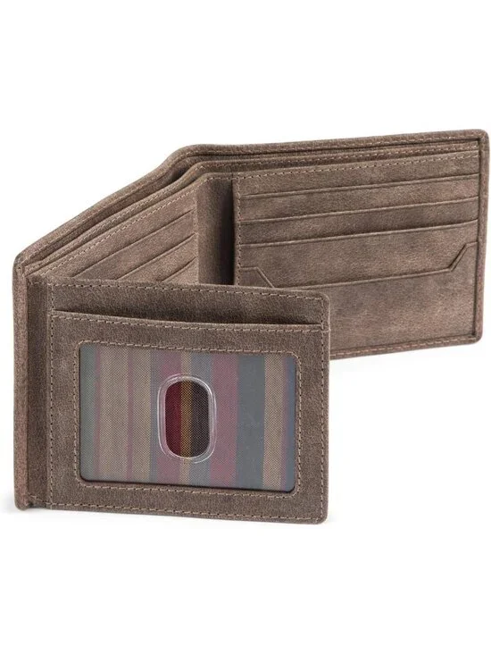 Premium Leather Bifold Wallet for Men | RFID Blocking, 2 ID Windows, High