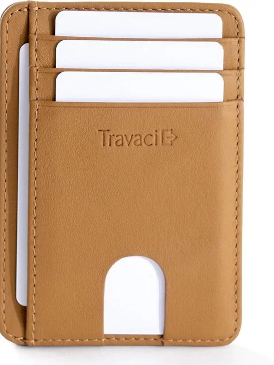 Slim Full Grain Leather Wallet - Minimalist Card Holder for Men & Women - Thin