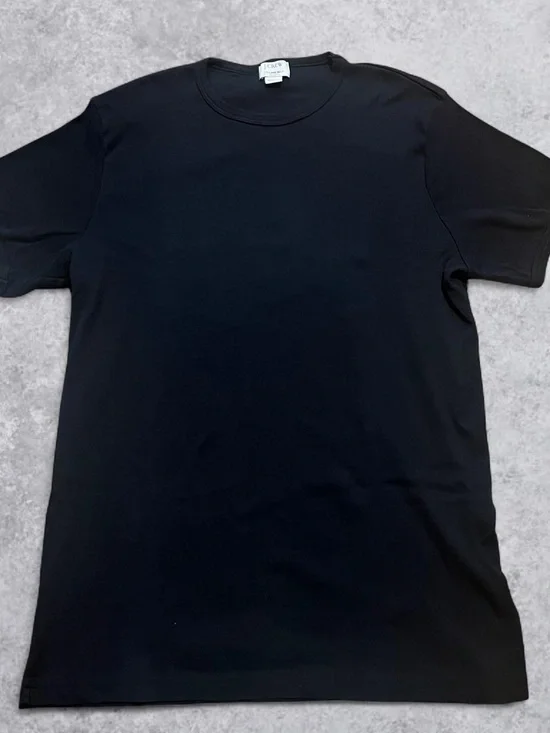 Vintage 90s J.Crew T-Shirt Men’s XLT Ribbed Black Made In USA 100% Cotton Fit