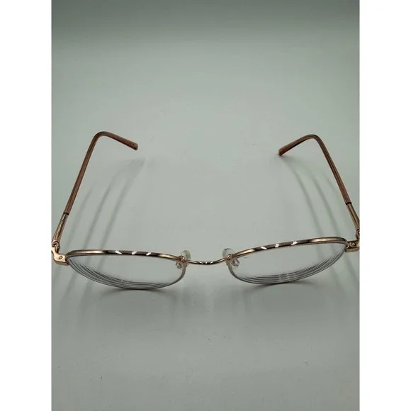 Elle Eyeglasses Women 51-19-140 Rose Gold Excellent Oval Metal Frames EL13467