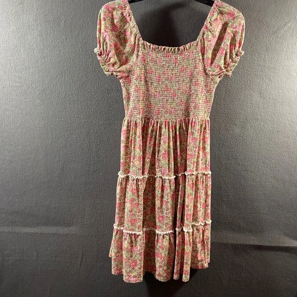 Polo Ralph Lauren Girls dress xl 16 Floral Smocked Tiered Cotton cottagecore