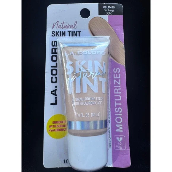 LA COLORS Natural Skin Tint Fair Beige CBLM445 Hyaluronic Acid Moisturizing 1oz