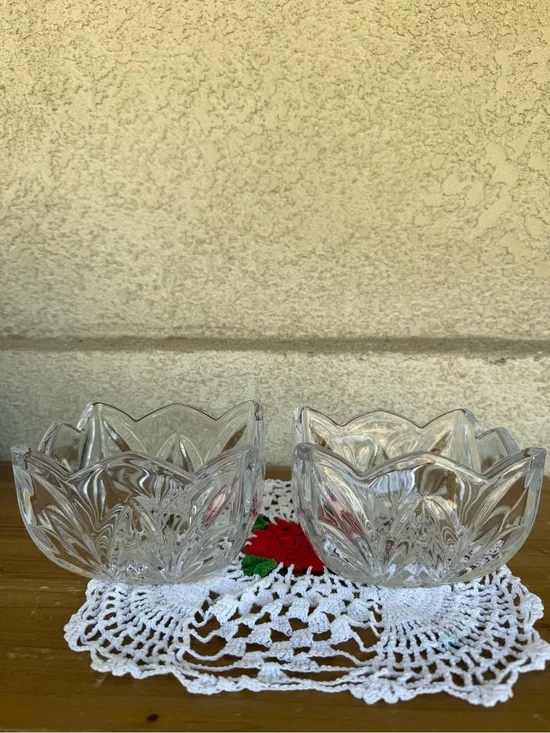 Clear Glass Decorative Bowl Pair - Home Accents