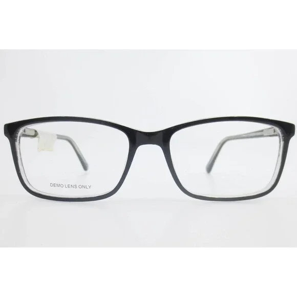 Fashion Collection MP6100 Black Rectangular Eyeglass Frames 54-17-140 Demo Lens