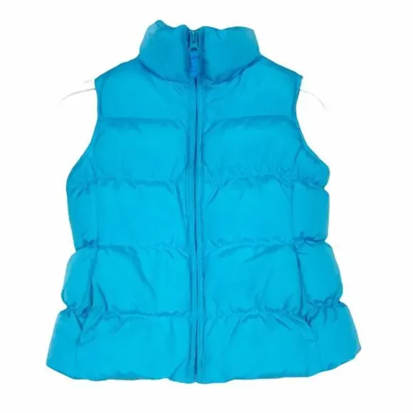 Lands End Blue Puffer Vest Sz S Kids