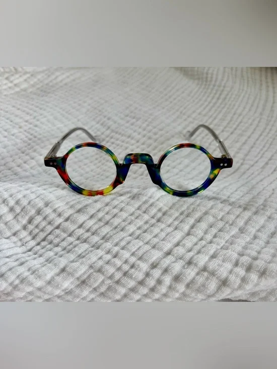 Colorful Round Glasses • Rainbow Acetate Frames