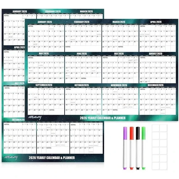 Apricity‎ 2026 12 Month Wall Calendar Reversible Horizontal/Vertical 24