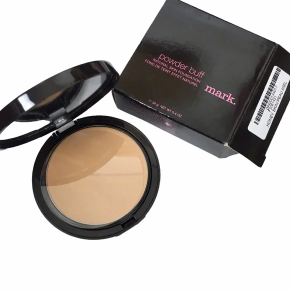 mark Powder Buff Natural Skin Foundation Pressed Powder Compact Shade Honey Skin