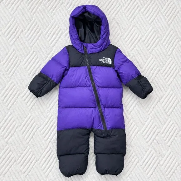 The North Face Baby 3-6M 1996 Retro Nuptse Down Bunting Purple Black Snowsuit