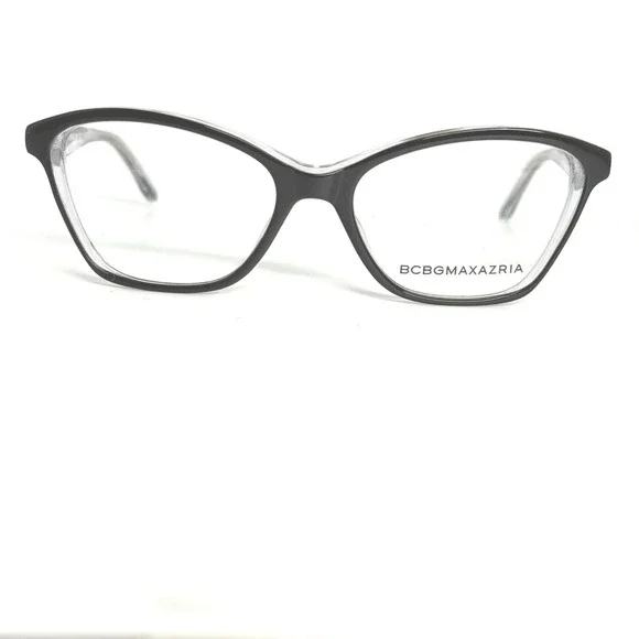 BCBGMAXAZRIA Cleo Black Laminate Eyeglasses Frames 51-16-135 Cat Eye‎ Womens