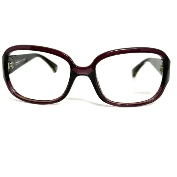 Coach S3002 Purple Signature Monogram Rectangular Eyeglasses Frames 125