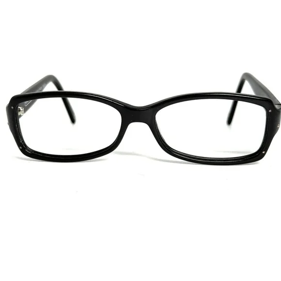 Coach Chelsea S426 Black Rectangular Eyeglass Frames Sparkle Detail 125mm