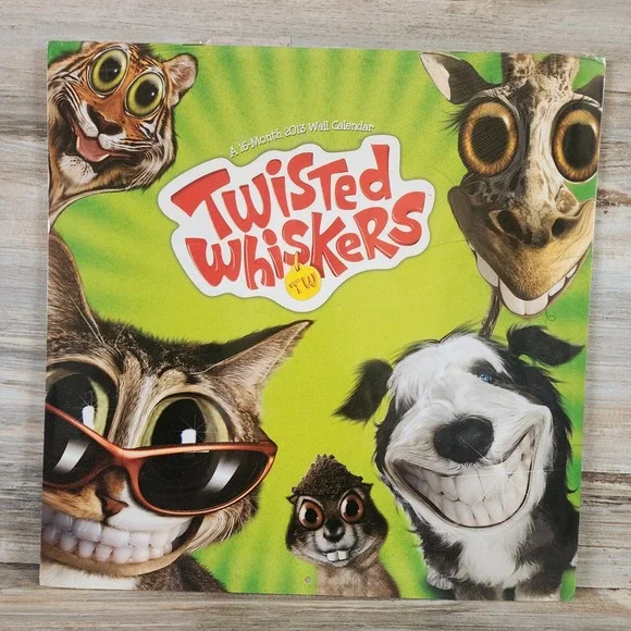 Twisted Whiskers 2013 Wall Calendar 16 Month American Greetings DateWorks New