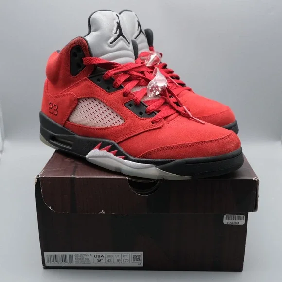 Nike Air Jordan 5 Retro Raging Bull 9.5 Red Suede DD0587-600 2021