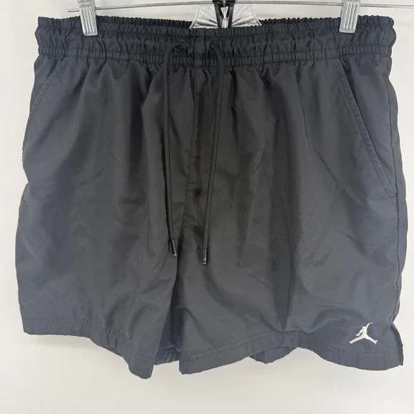 Jordan Mens Black Jumpman‎ XL Embroidered Logo Mesh Lined Shorts