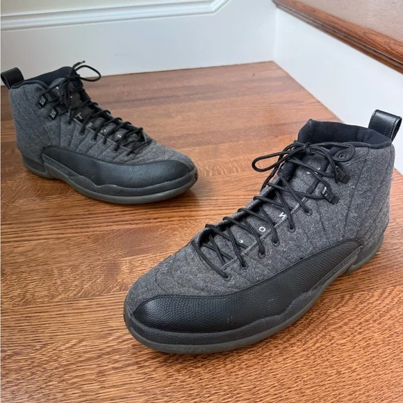 AIR JORDAN Retro Wool 12‎ 2016 Gray High Top Sneakers Trainers Nike 15