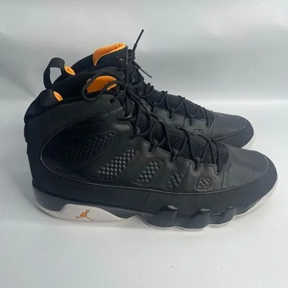 Nike Air Jordan Retro IX‎ 9 Black Citrus 302370-004 Size 14