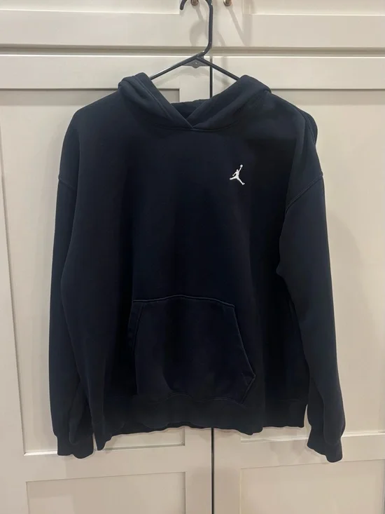 Jordan Black Pullover Hoodie with White Jumpman Logo