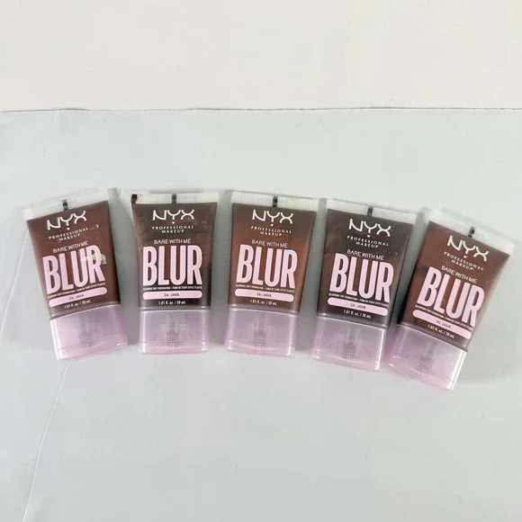 NYX Bare With Me Blur Foundation 24 Java Matte Full Coverage Lot of‎ 5 New