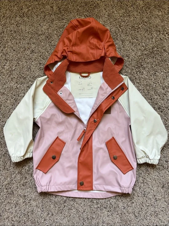 Kuling colorblock rain jacket - pink