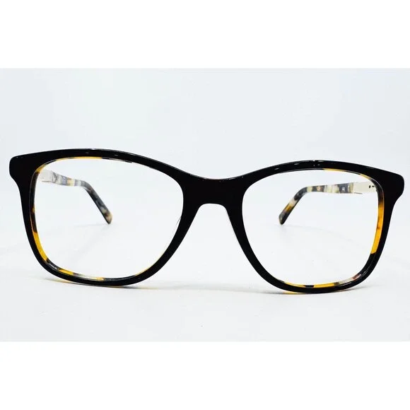 Flower Eyeglasses Womens Black Tortoise 6015 210 Square Frame 53-18-140