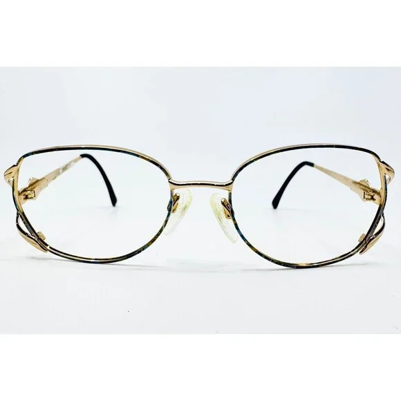 Luxottica Eyeglasses Womens Gold 2184 G672 Italy 54-18-130
