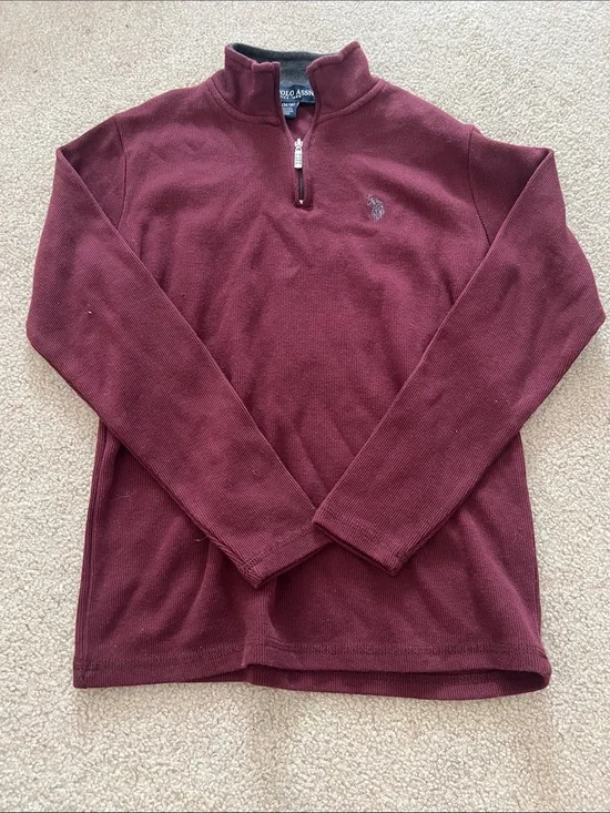 U.S. Polo Assn. Men’s Maroon Half-Zip Sweater