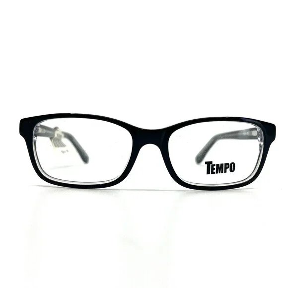 Tempo WP 5106 BK/CR Black Square Full Rim Eyeglasses Frame 51[]16 140 mm