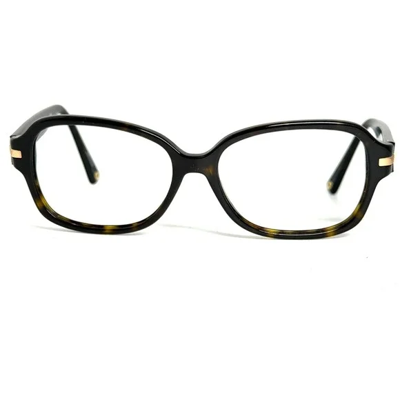 Coach HC 8105 Amber Dark Tortoise Beige Ocelot Sig C Eyeglasses 58-16-135