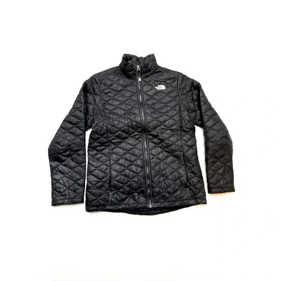 NORTH FACE Girls XL 18 Black Quilted Thermoball Packable Full Zip Jacket TT9