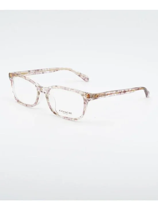 Coach HC6174F 5695 Eyeglasses Transparent Pink 54mm Rectangle Frame