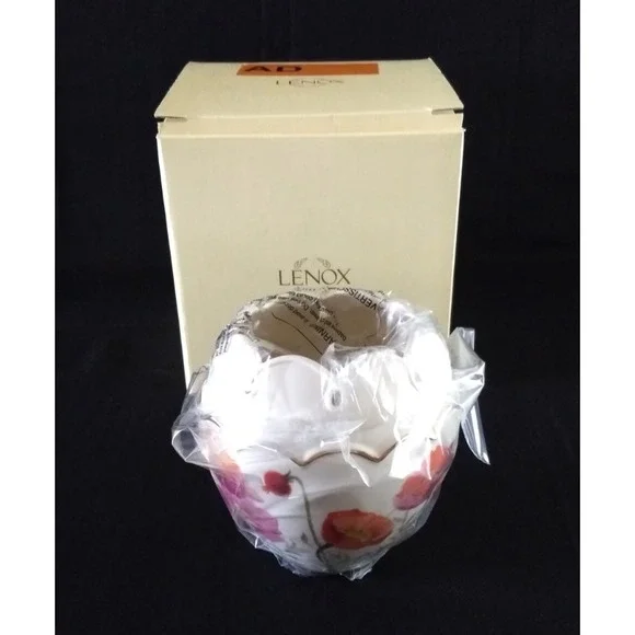 Lenox Poppies on Pink Vase Collection Hand Painted‎ 24K Gold Trim BRAND NEW