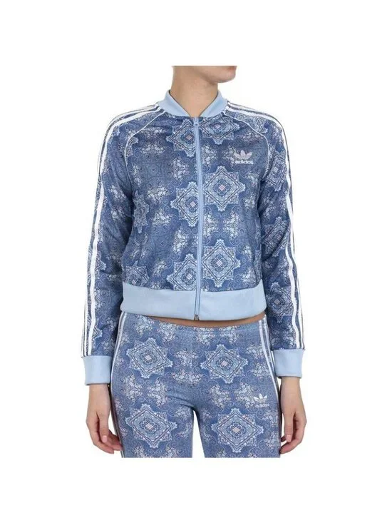 Adidas Girls L 13-14 Youth NEW Multicolor Superstar Crop Track Sporty Jacket