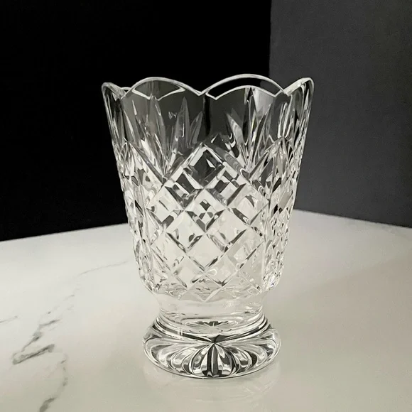 Footed Scalloped Vase - Kilbarry by Waterford Crystal