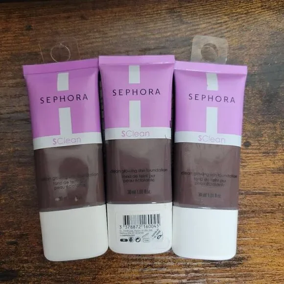 3- SEPHORA COLLECTION Clean Glowing Skin Foundation Color: 39 Deepest Dark with