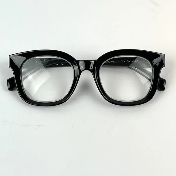 Jessica Simpson Black Square Reading Glasses +3.00 CJSX0529-E Women's Readers