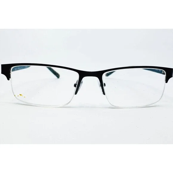 Ironman Eyeglasses Frames Mens Black Semi Rimless Rectangular 53-17-140