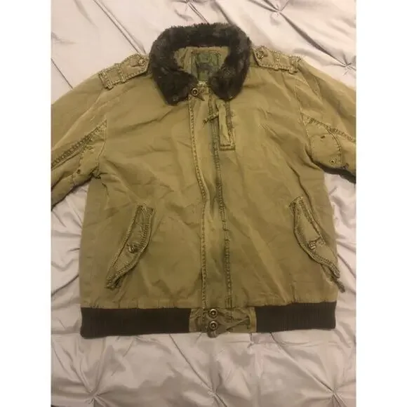 Olive green jacket‎ size L