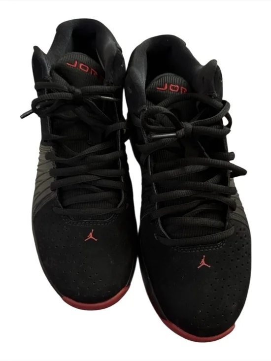 Air Jordan Mens Black and Red Basketball Sneakers