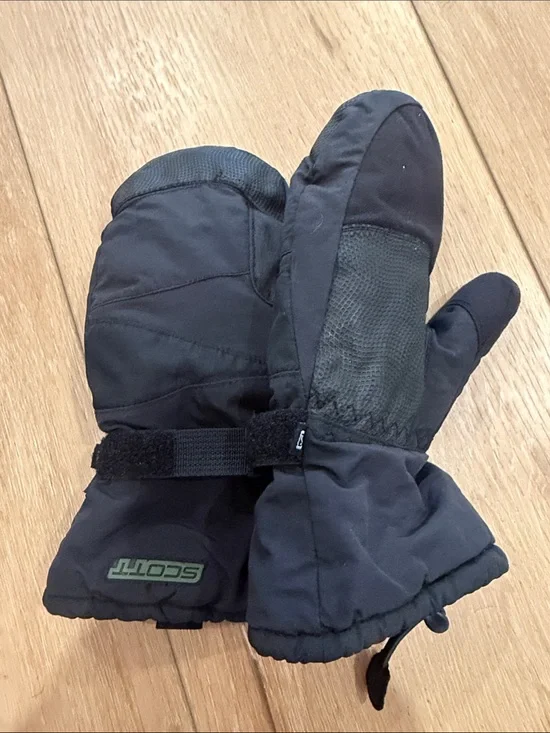 Scott Kids Black Winter Mittens