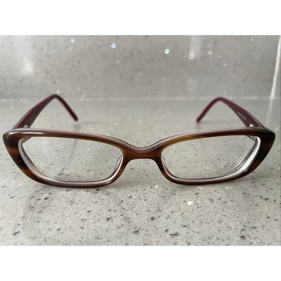 THEORY Eyeglasses Frames ONLY TH1140 C03 135 51 17 Brown Rectangular pink