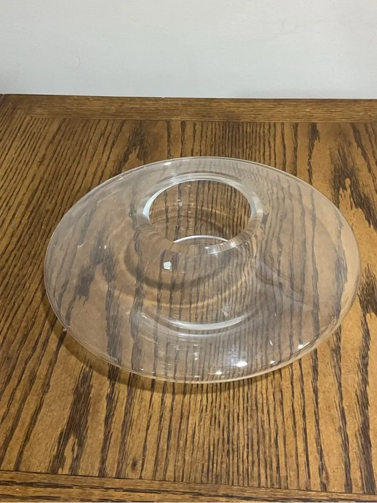 Clear Glass Ring Vase / Centerpiece for dried flowers or arrangement