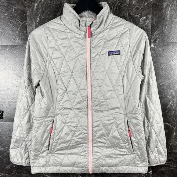 Patagonia Girl's Grey Nano Puff Jacket Large (12)