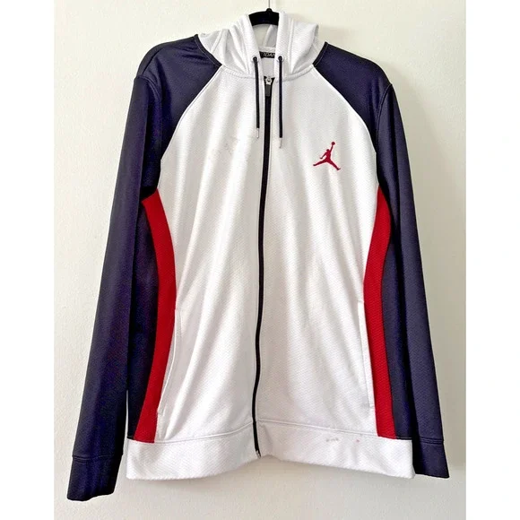 Nike Air Jordan Dri-Fit Full Zip Hoodie Jacket Colorful Mens XL Vintage