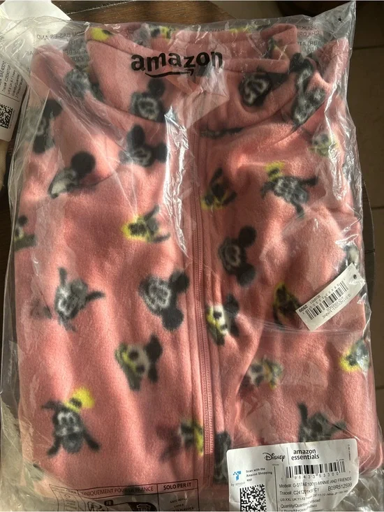 Amazon Essentials x Disney Girls Polar Fleece Full-Zip Mock Neck Jacket